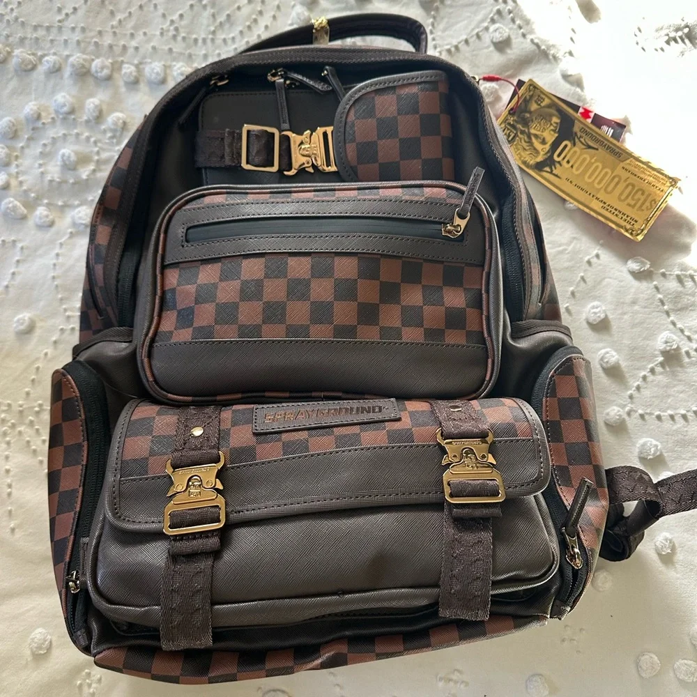 NWT SPRAYGROUND FLEX CHEX CARGO BACKPACK - Picture 4 of 6